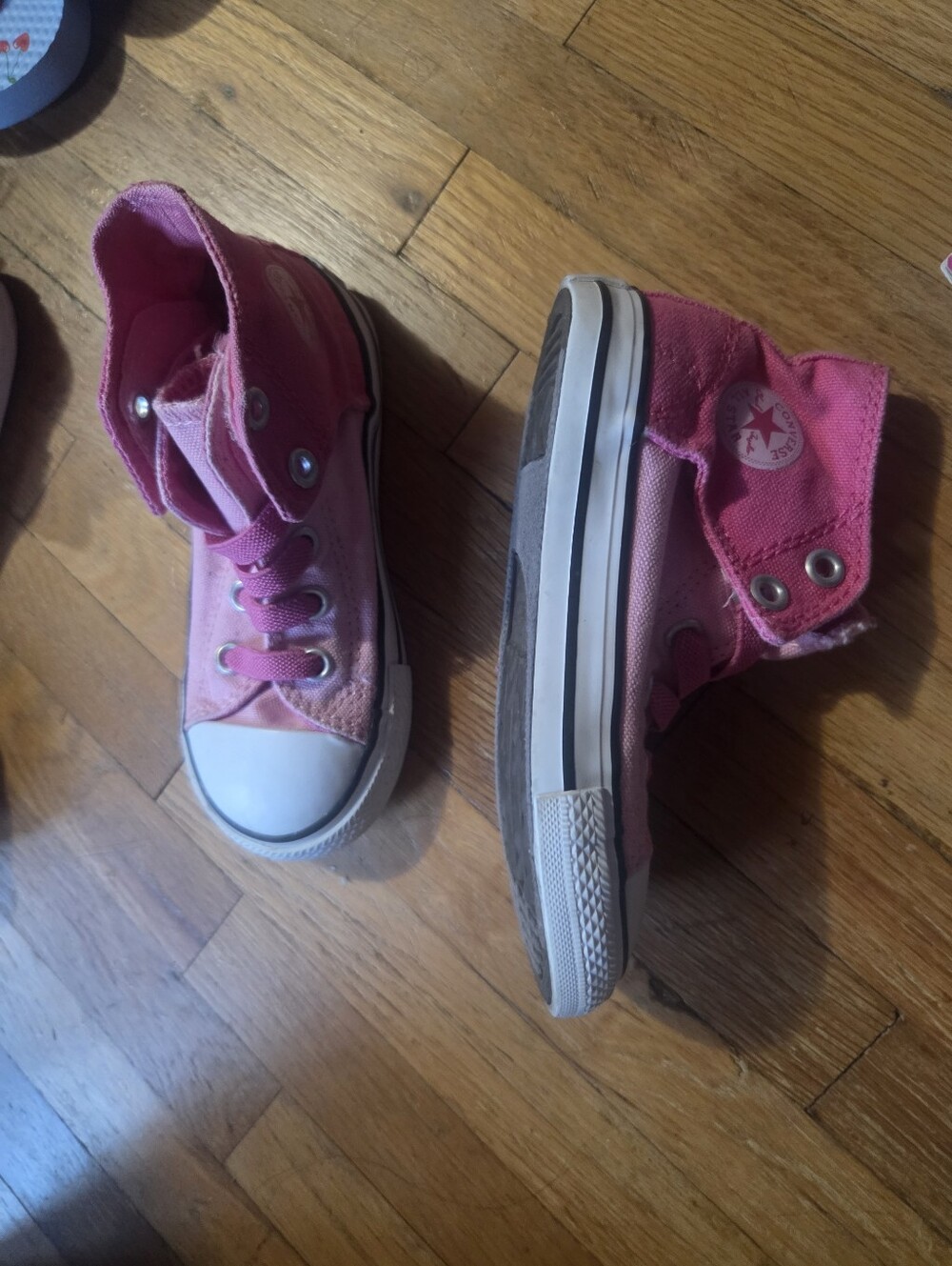 Converse Toddler Pink Canvas High-Top Sneakers